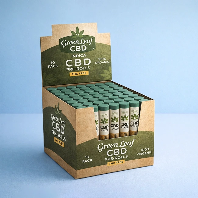 custom cbd pre roll display boxes
