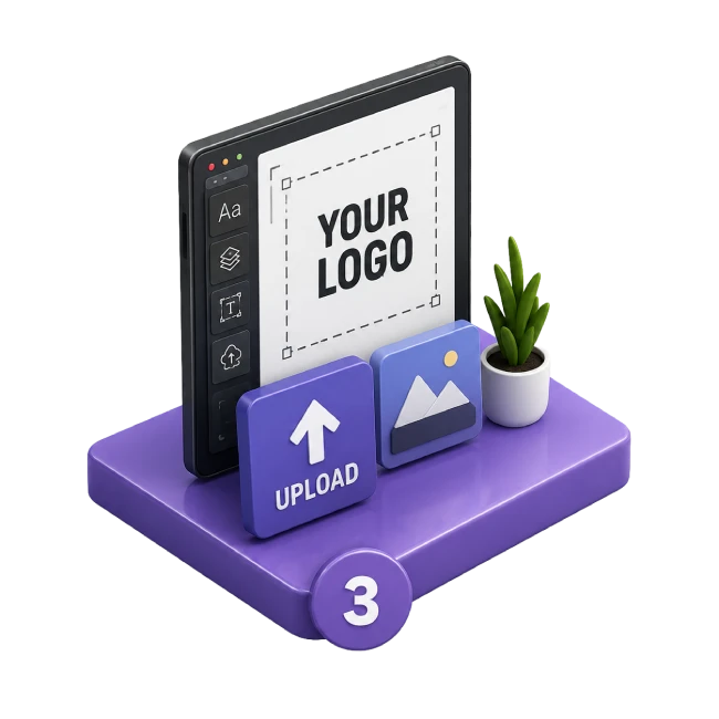 Upload your logo and artwork